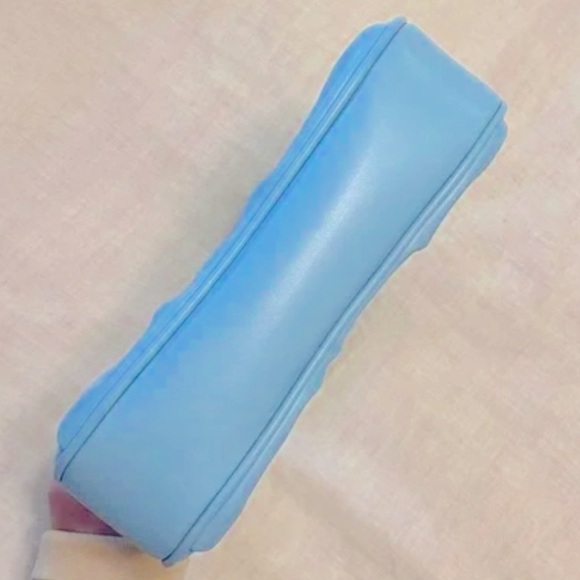 JW Pei Ruched Hobo Structured Handbag in Light Blue NWOT - Picture 4 of 9